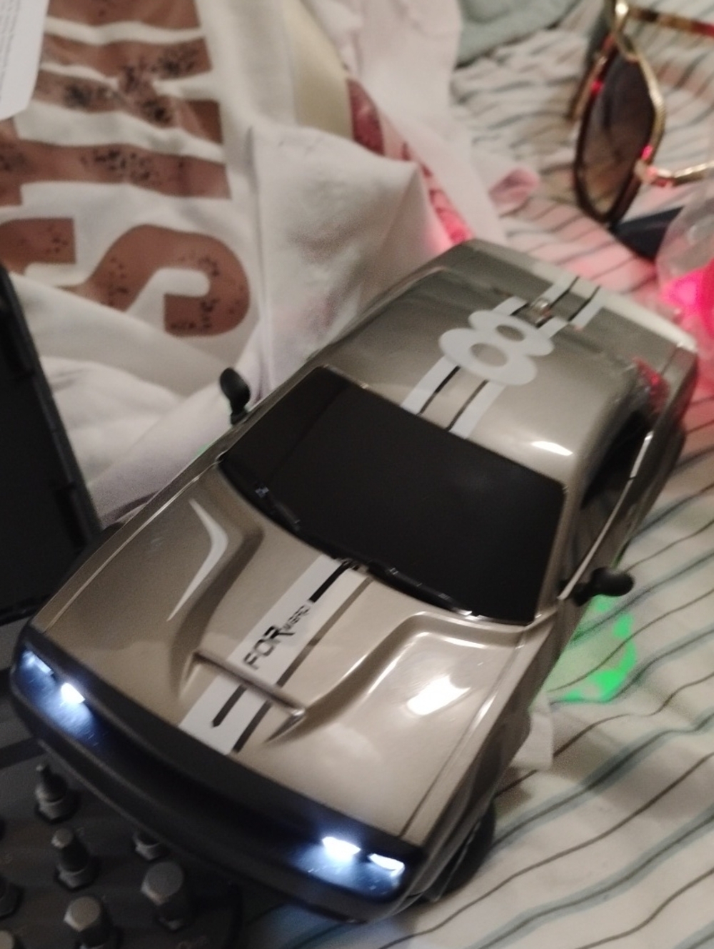 Remote Control Car Auto Tuning-Compatible RC Muscle Car - Silver